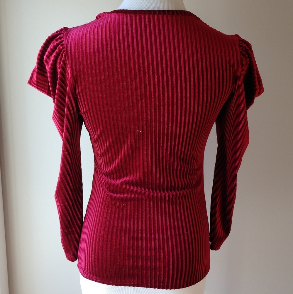 Wine Red Blouse - Picture 9 of 15